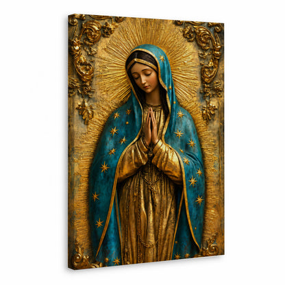 Our Lady of Grace with Radiant Gold Halo Wall Art Poster/Canvas