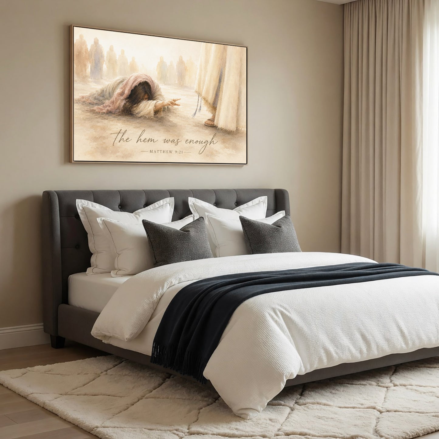 The Hem Was Enough Matthew 9:21 Christian Wall Art Poster/Canvas
