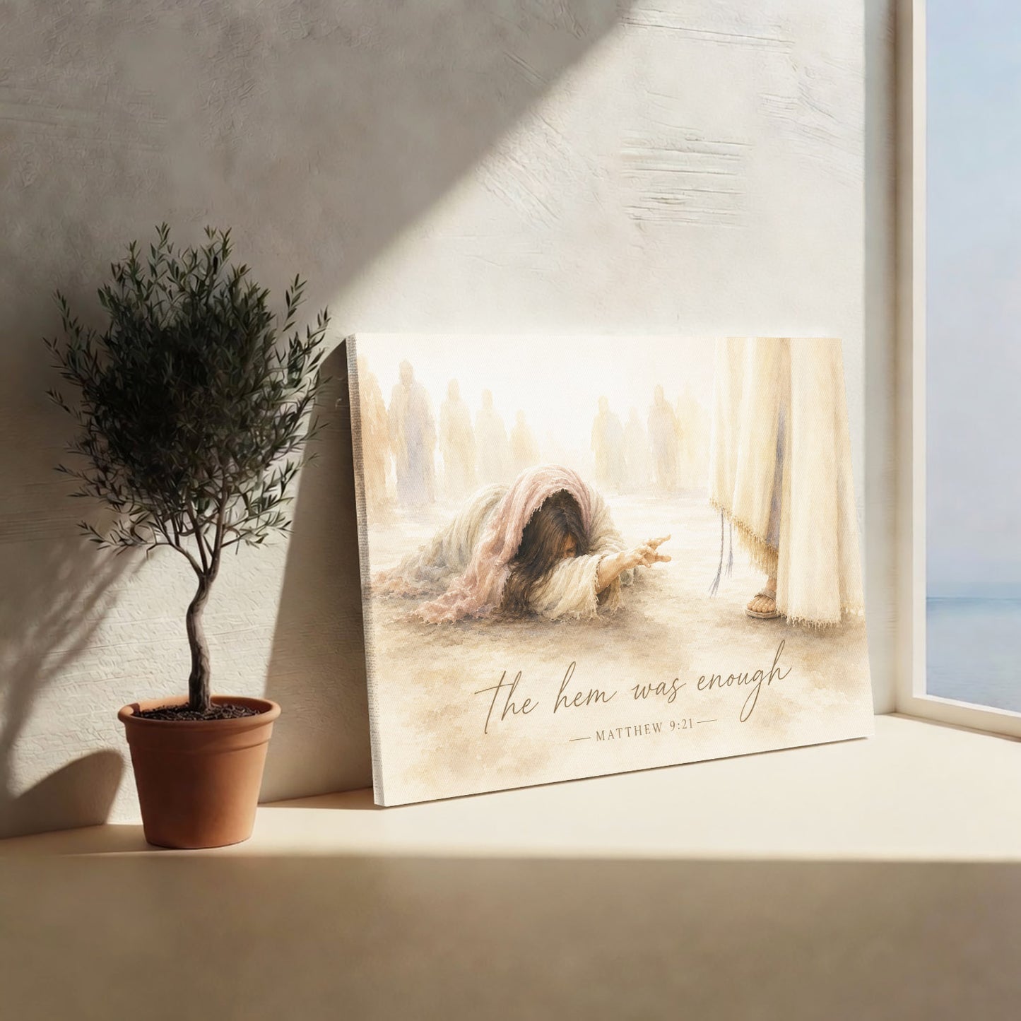 The Hem Was Enough Matthew 9:21 Christian Wall Art Poster/Canvas