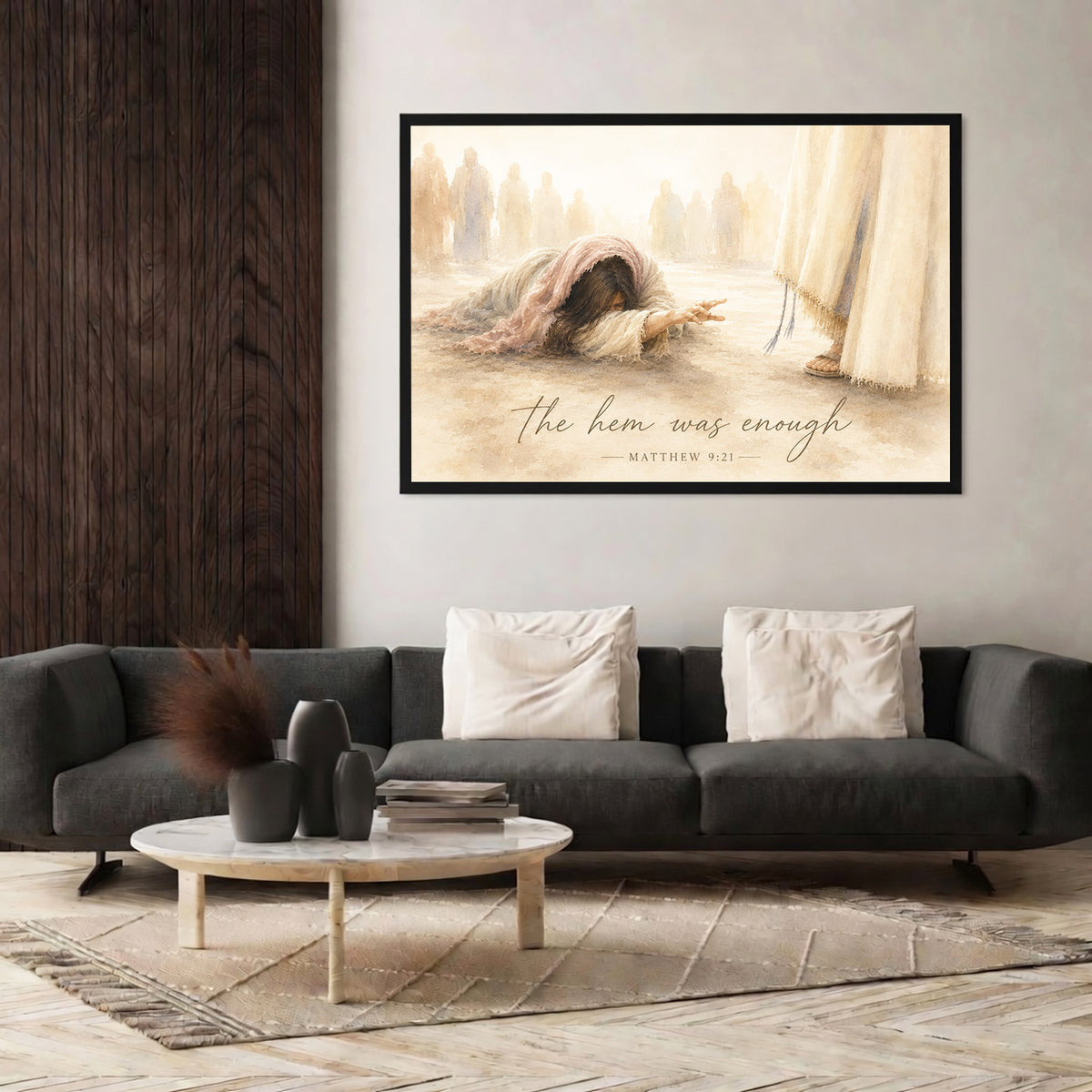 The Hem Was Enough Matthew 9:21 Christian Wall Art Poster/Canvas