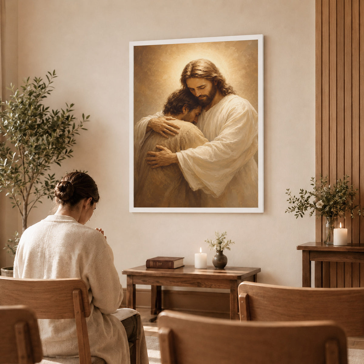 Jesus Comfort and Peace Christian Wall Art Poster/Canvas