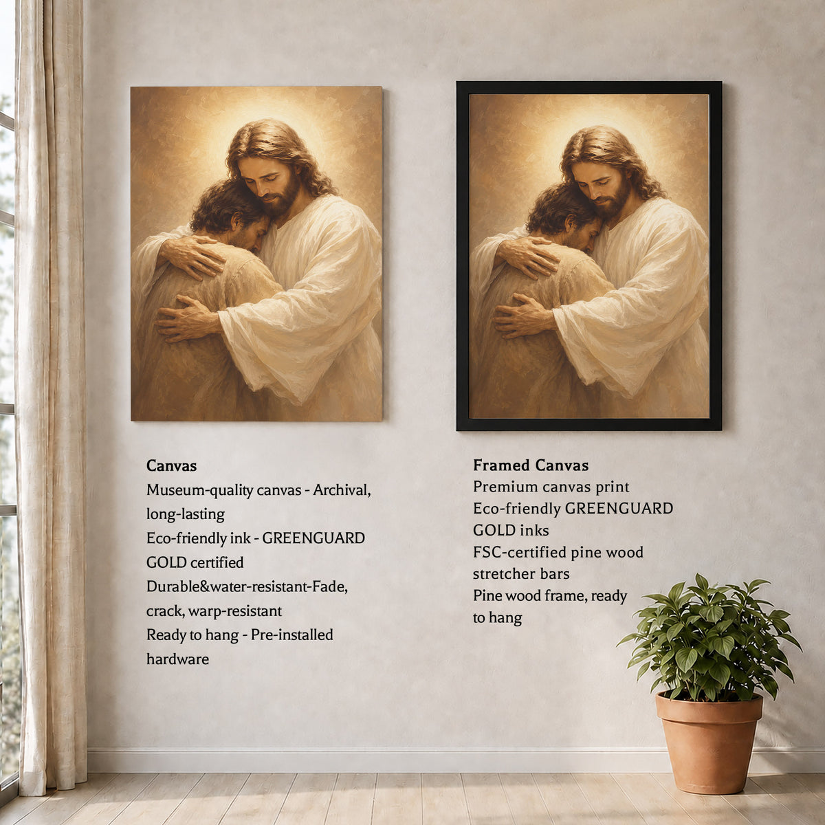 Jesus Comfort and Peace Christian Wall Art Poster/Canvas