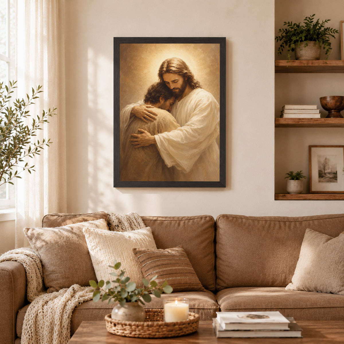 Jesus Comfort and Peace Christian Wall Art Poster/Canvas