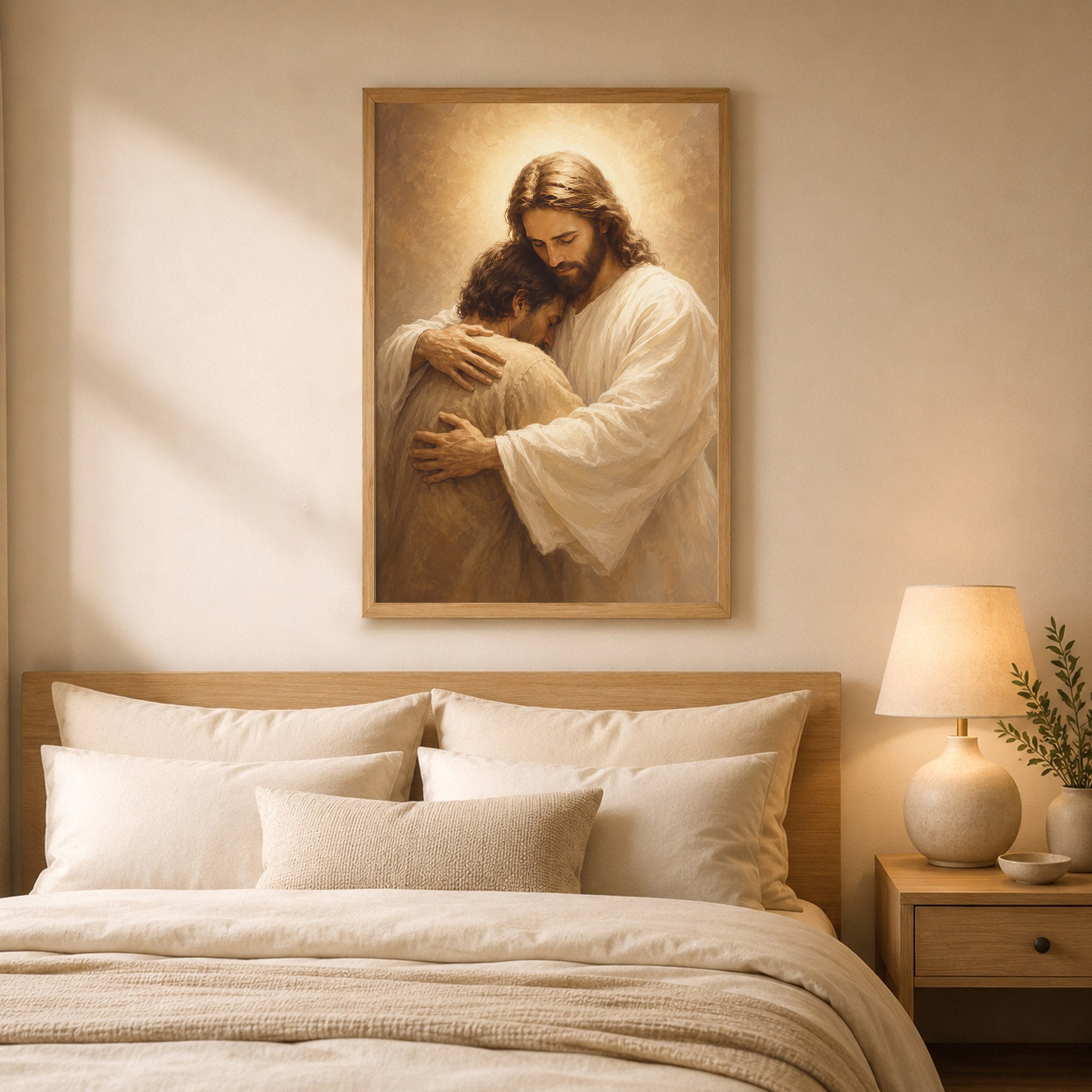 Jesus Comfort and Peace Christian Wall Art Poster/Canvas