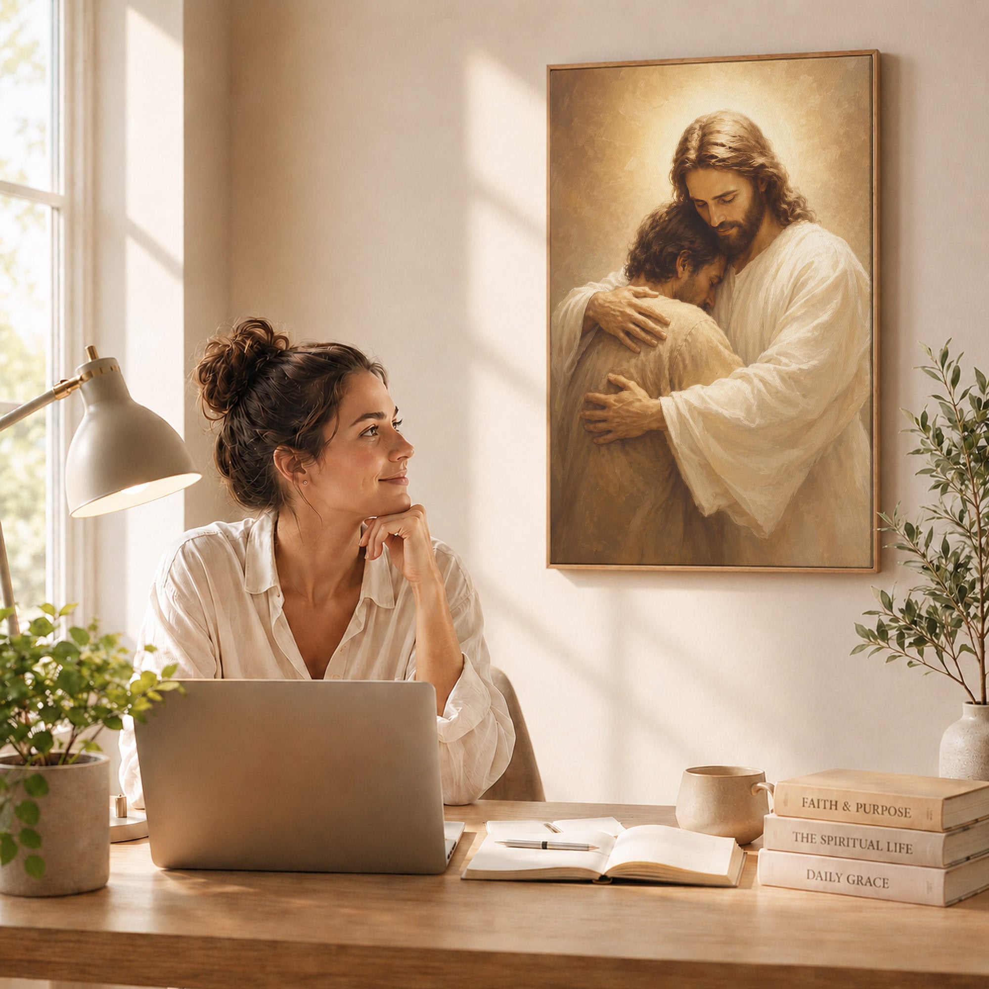 Jesus Comfort and Peace Christian Wall Art Poster/Canvas
