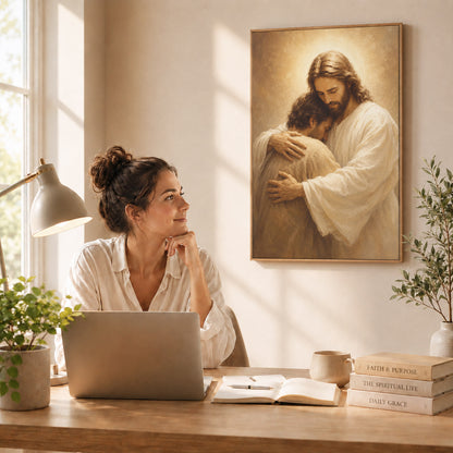Jesus Comfort and Peace Christian Wall Art Poster/Canvas