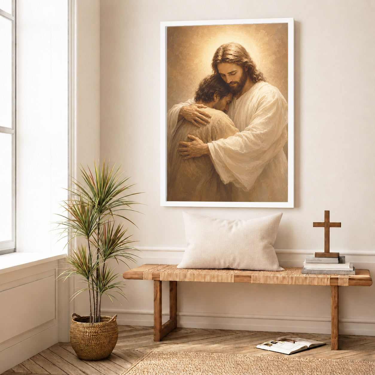 Jesus Comfort and Peace Christian Wall Art Poster/Canvas