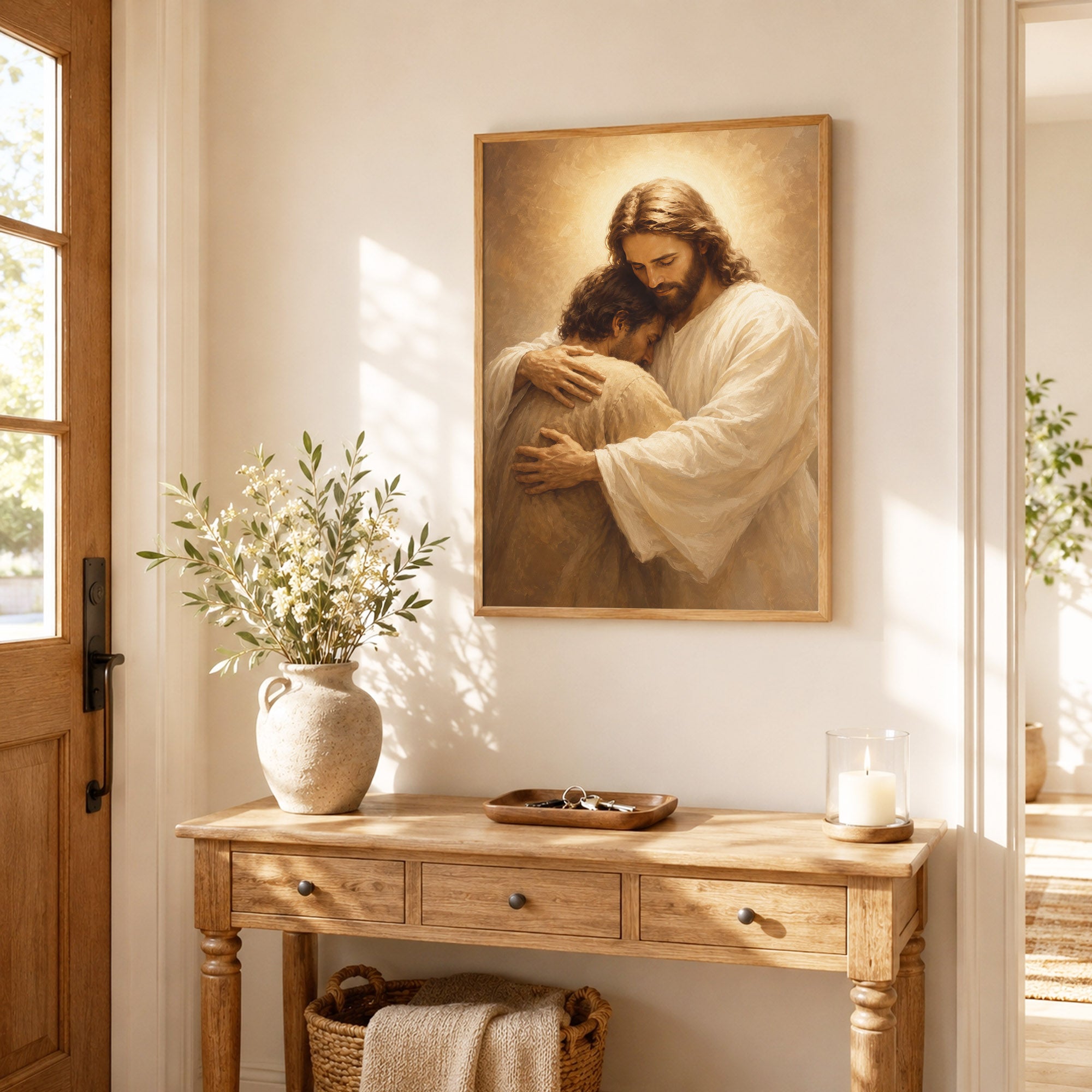 Jesus Comfort and Peace Christian Wall Art Poster/Canvas
