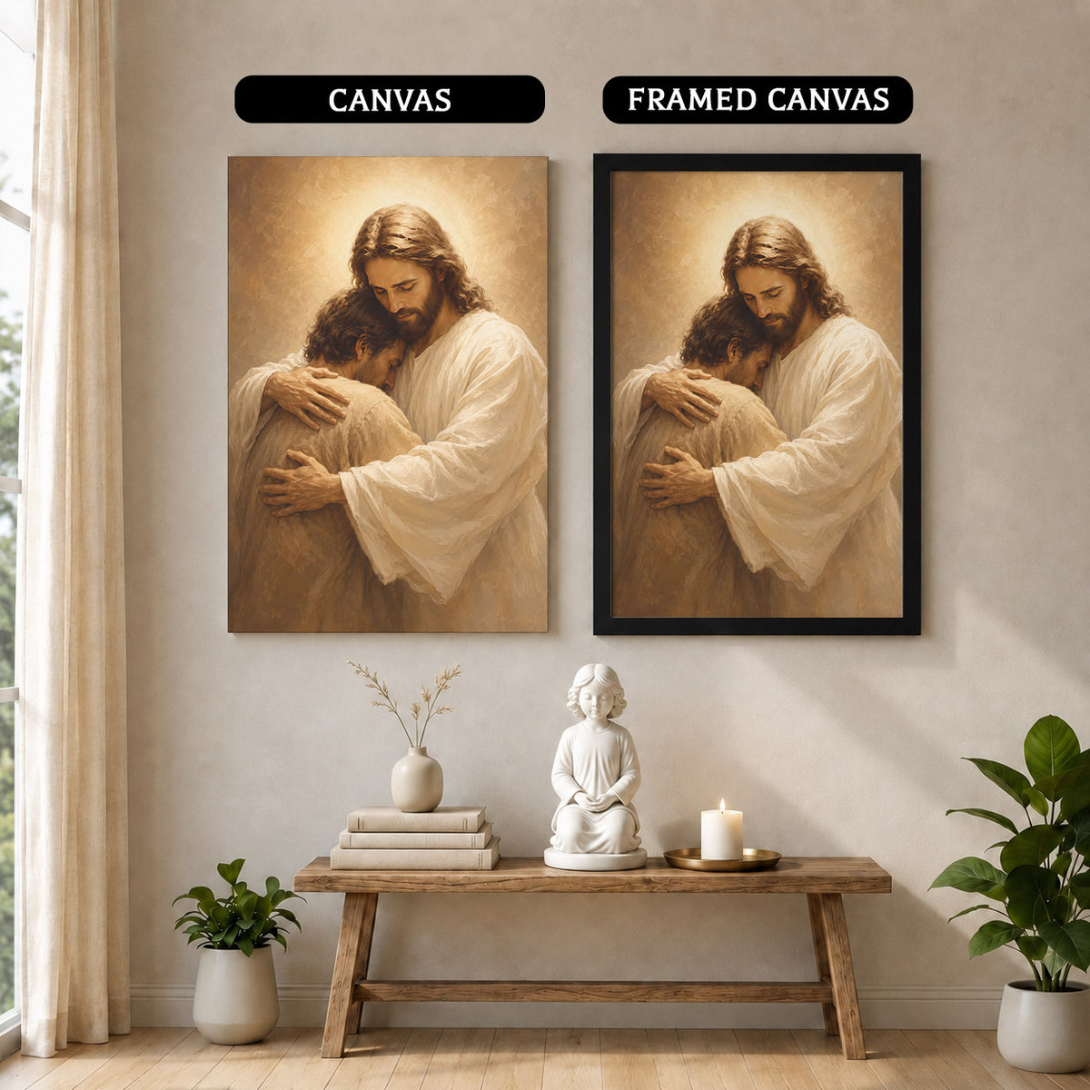 Jesus Comfort and Peace Christian Wall Art Poster/Canvas