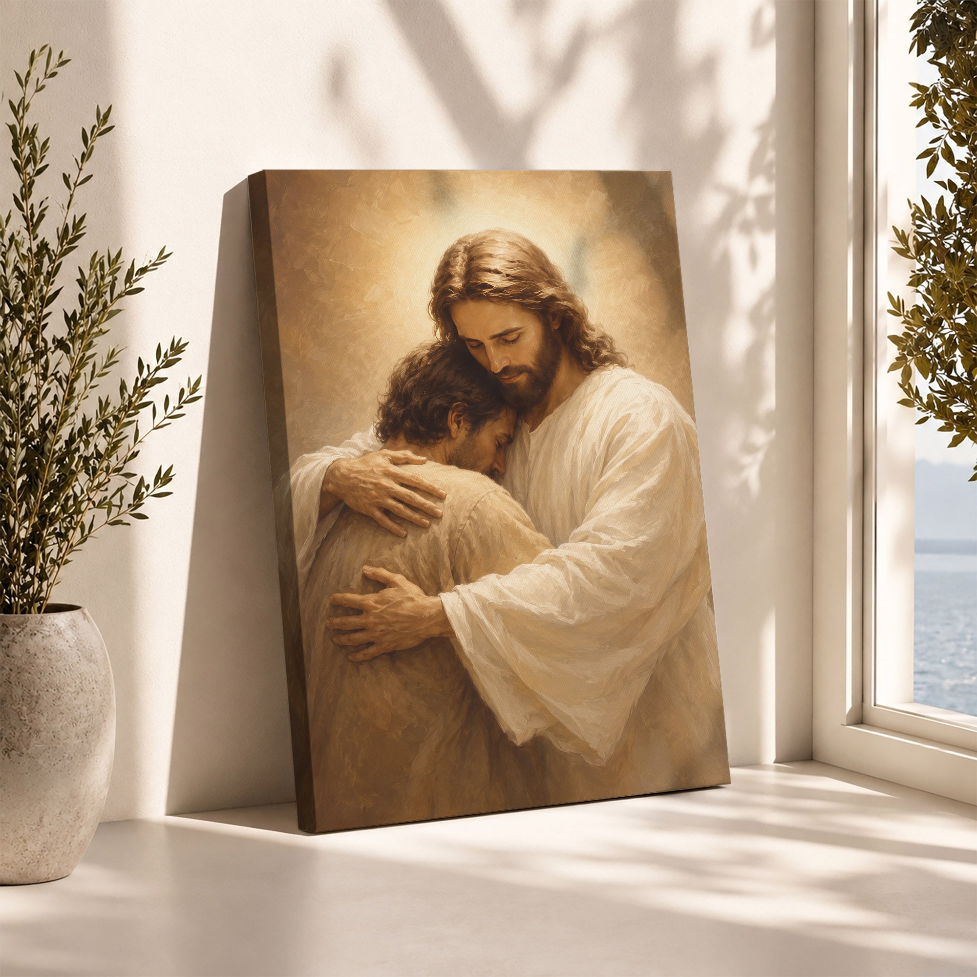 Jesus Comfort and Peace Christian Wall Art Poster/Canvas