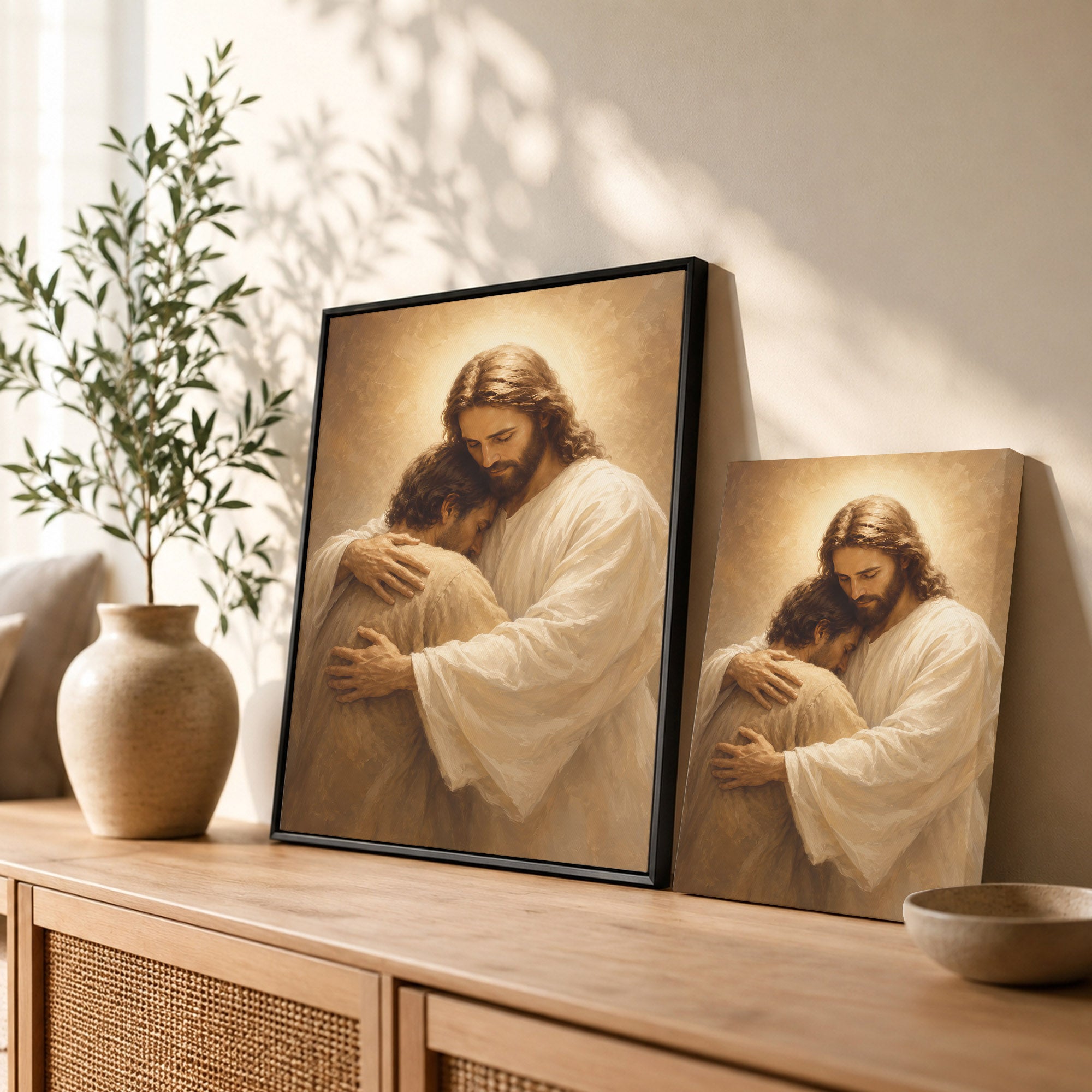 Jesus Comfort and Peace Christian Wall Art Poster/Canvas