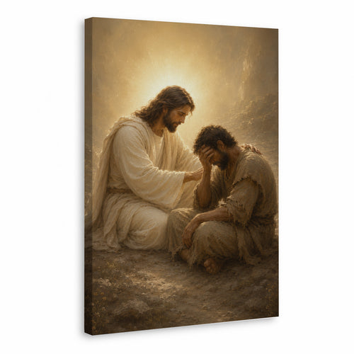 Divine Grace Jesus Poster Canvas – Religious Wall Decor
