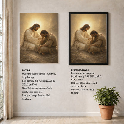 Divine Grace Jesus Poster Canvas – Religious Wall Decor