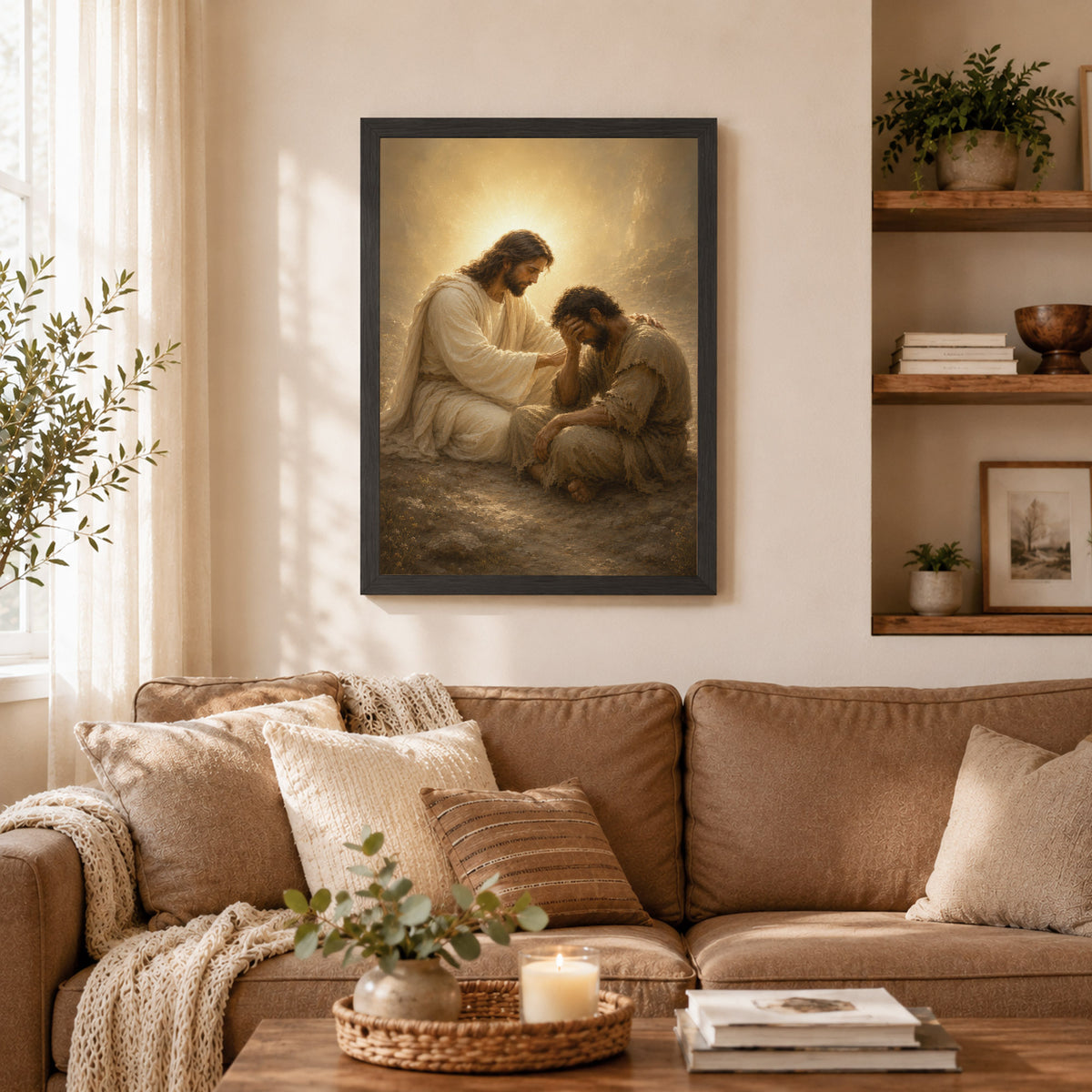 Divine Grace Jesus Poster Canvas – Religious Wall Decor