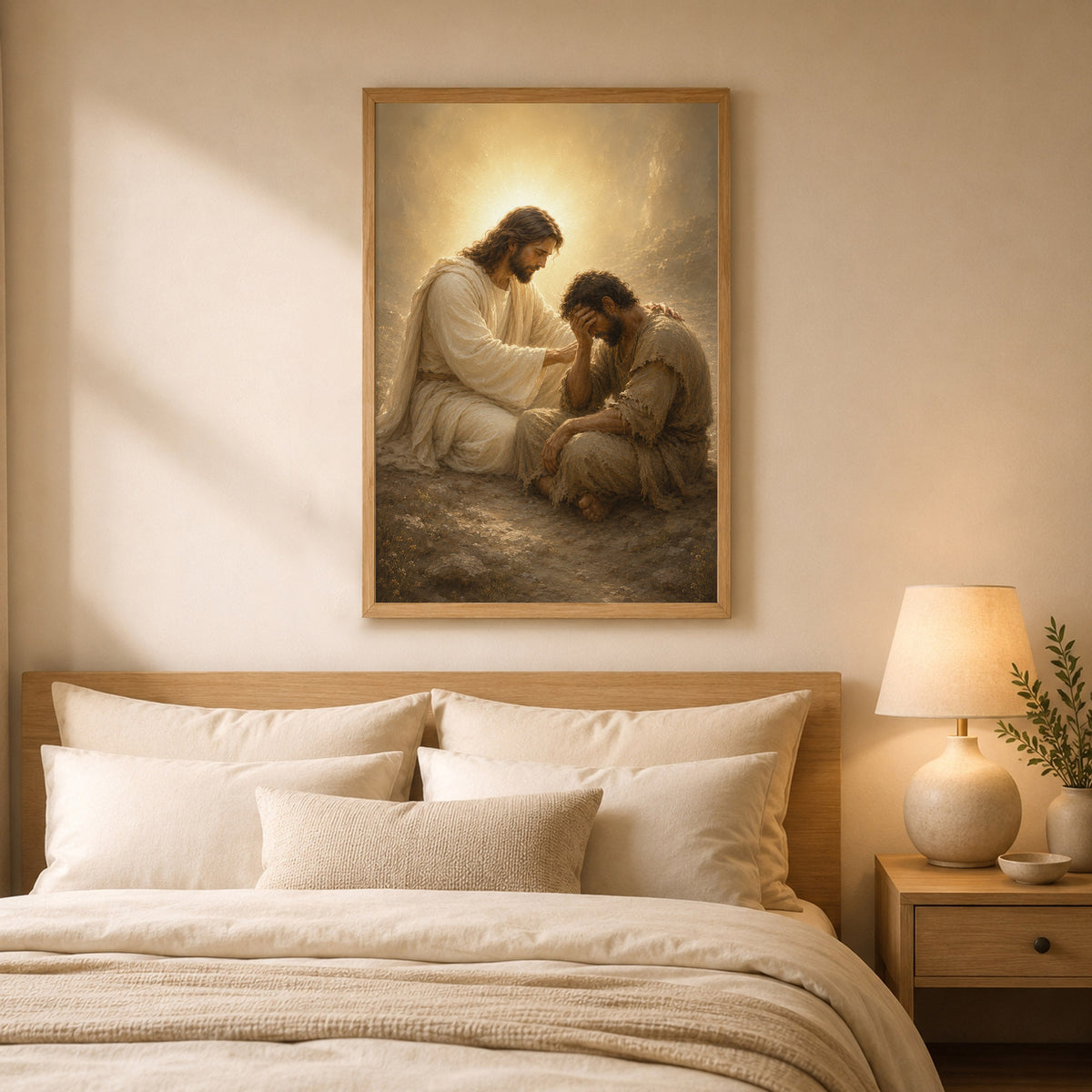 Divine Grace Jesus Poster Canvas – Religious Wall Decor