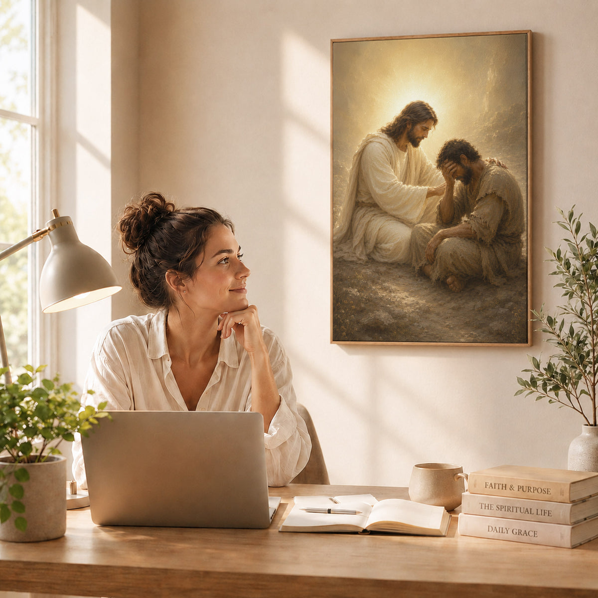 Divine Grace Jesus Poster Canvas – Religious Wall Decor