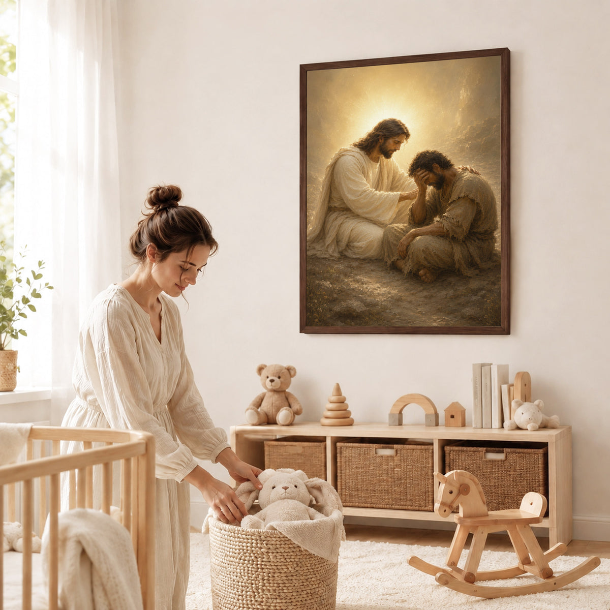 Divine Grace Jesus Poster Canvas – Religious Wall Decor