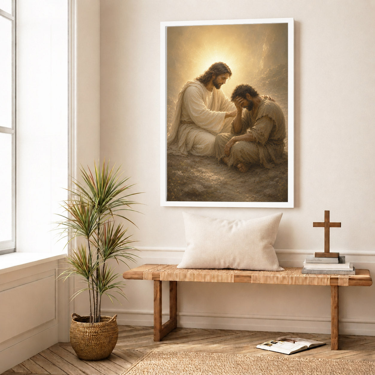 Divine Grace Jesus Poster Canvas – Religious Wall Decor
