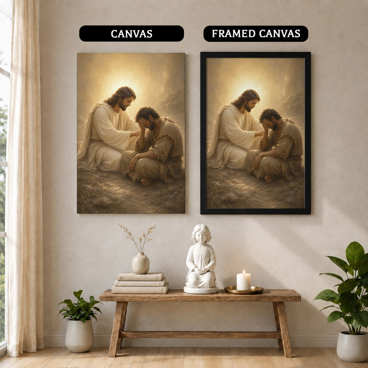 Divine Grace Jesus Poster Canvas – Religious Wall Decor