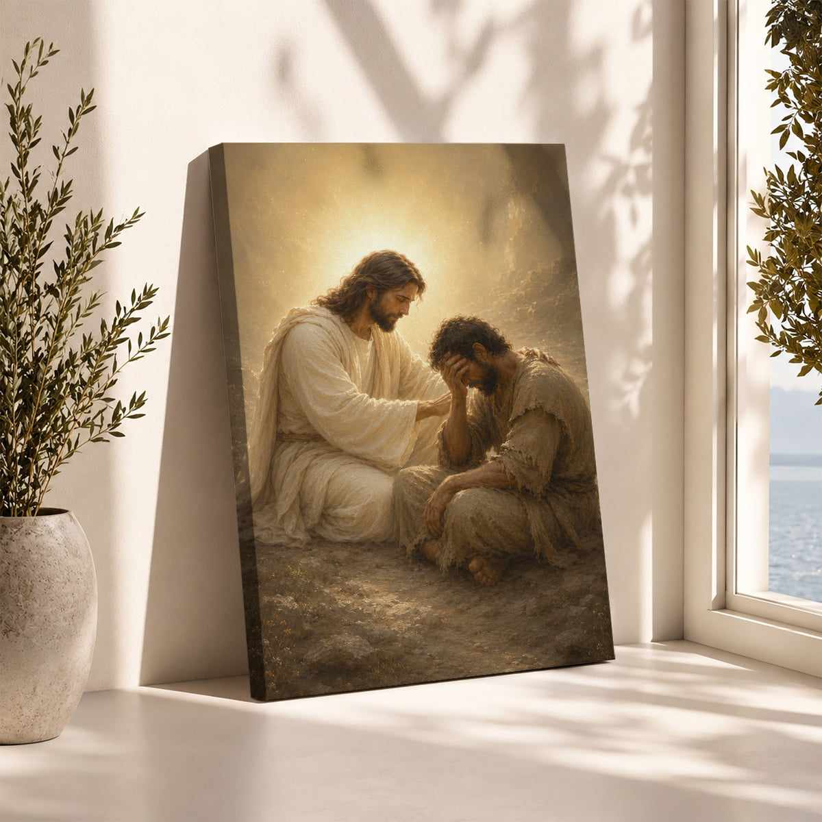 Divine Grace Jesus Poster Canvas – Religious Wall Decor