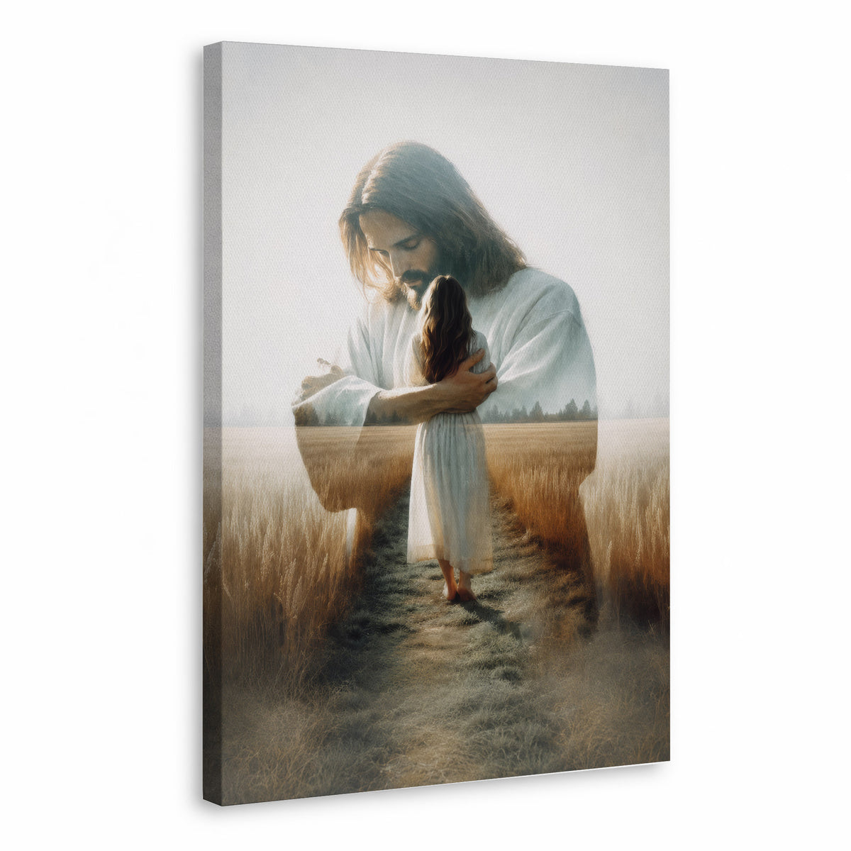 Jesus Holding You Close Christian Wall Art Poster/Canvas