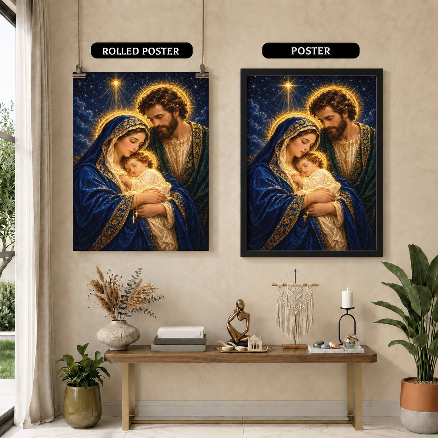 Holy Family Radiant Night Poster/Canvas