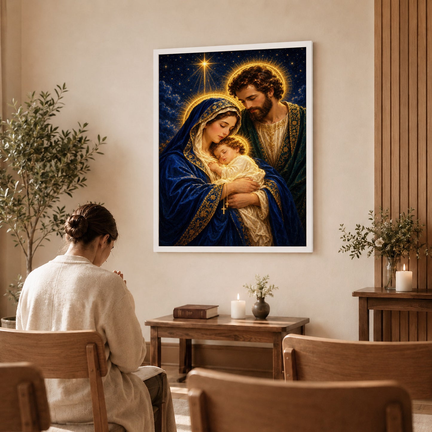 Holy Family Radiant Night Poster/Canvas