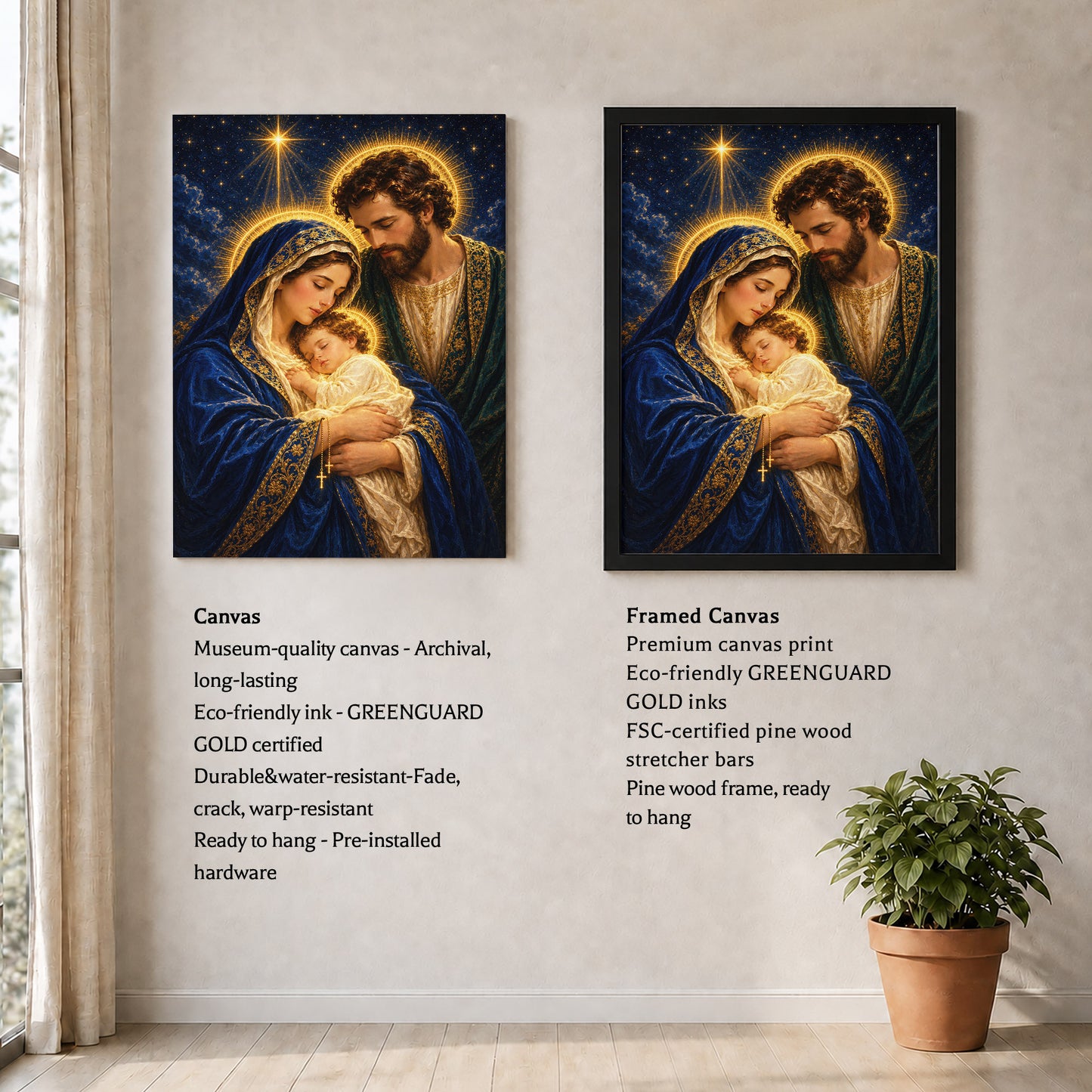 Holy Family Radiant Night Poster/Canvas