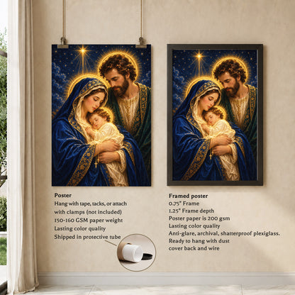 Holy Family Radiant Night Poster/Canvas