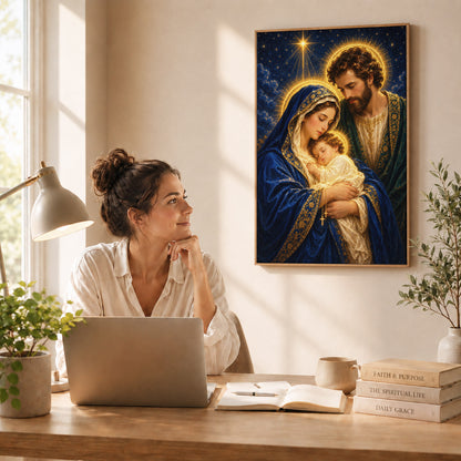 Holy Family Radiant Night Poster/Canvas