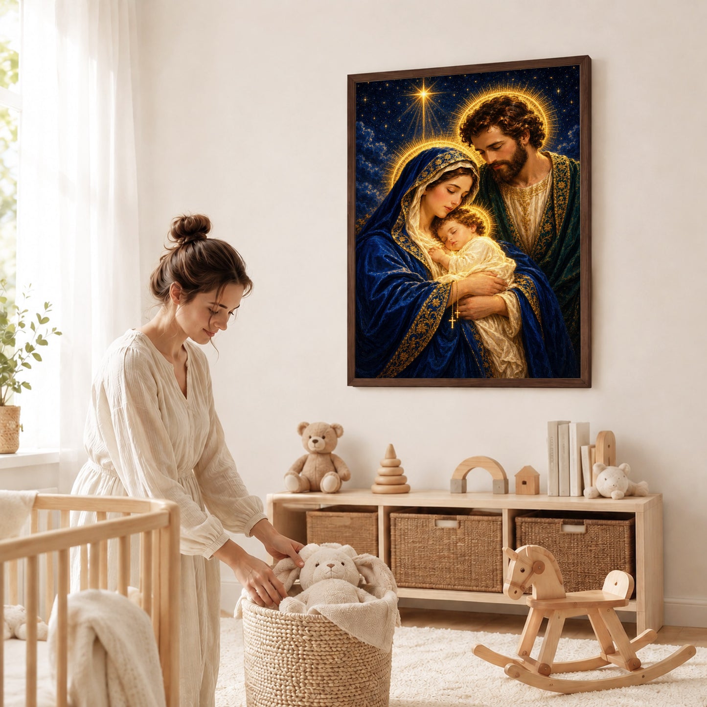 Holy Family Radiant Night Poster/Canvas