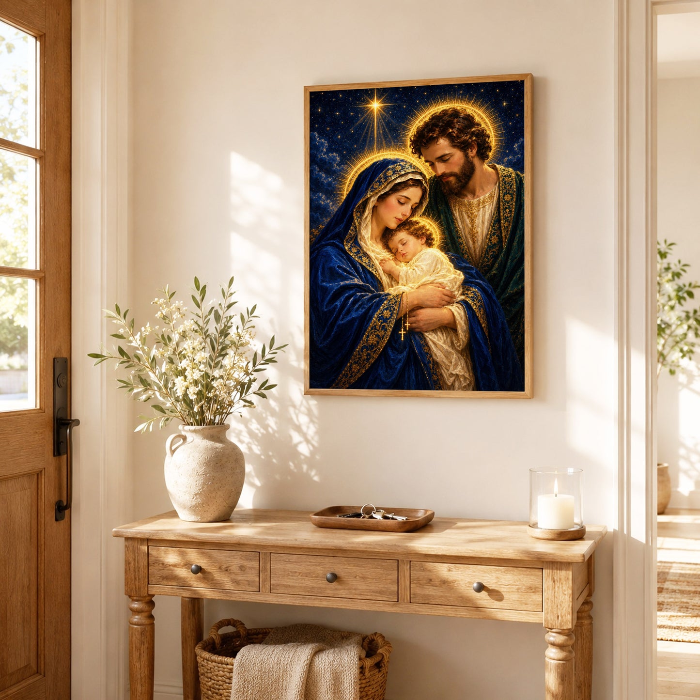 Holy Family Radiant Night Poster/Canvas