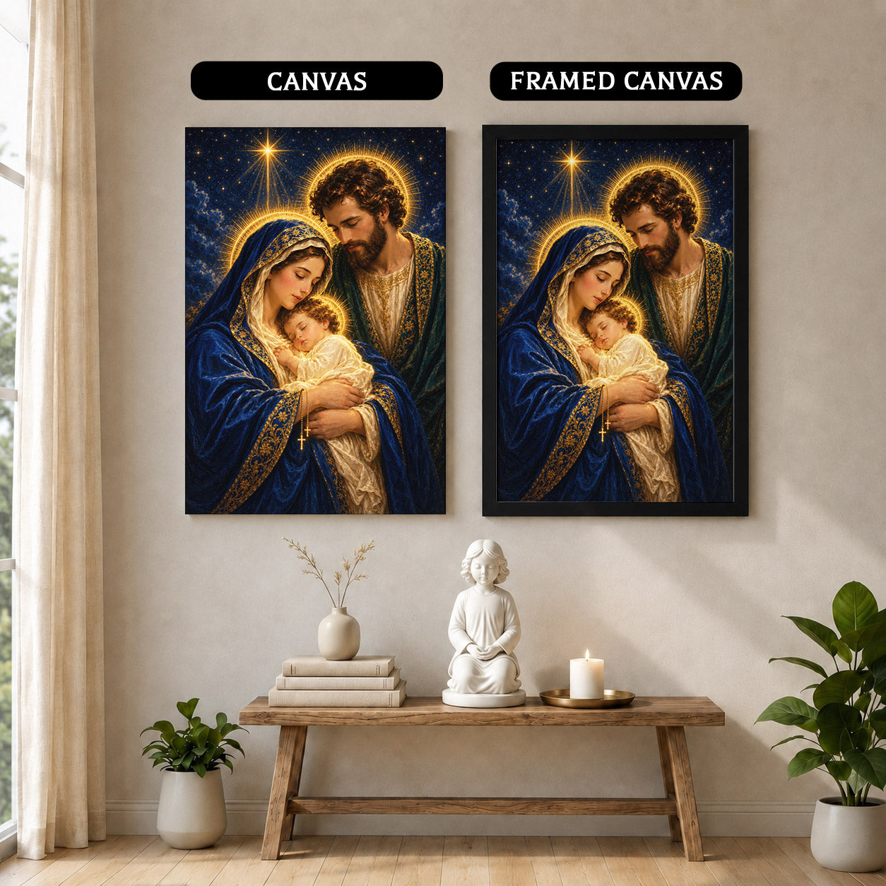 Holy Family Radiant Night Poster/Canvas