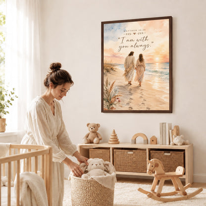 I Am With You Always Matthew 28:20 Christian Wall Art Poster/Canvas