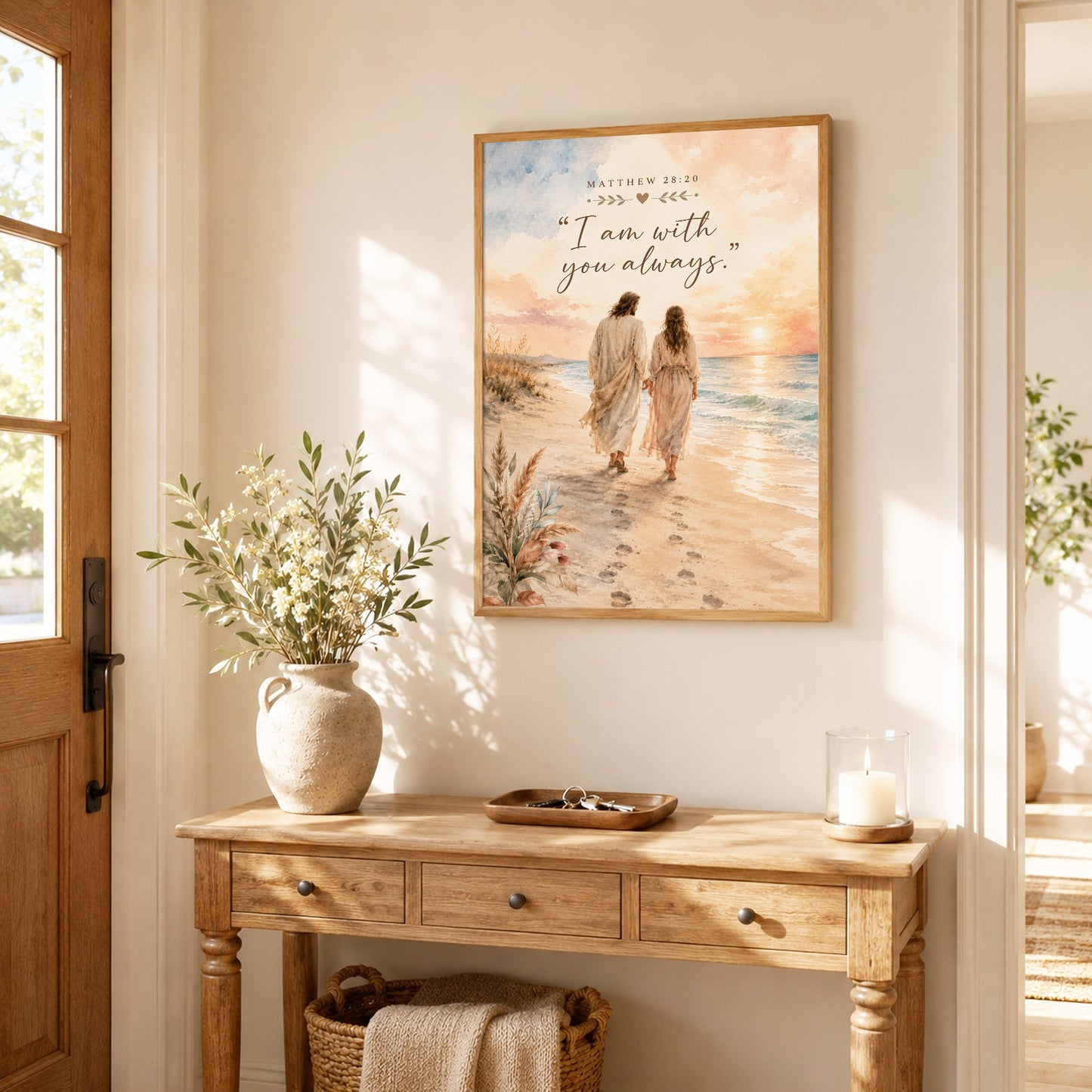 I Am With You Always Matthew 28:20 Christian Wall Art Poster/Canvas
