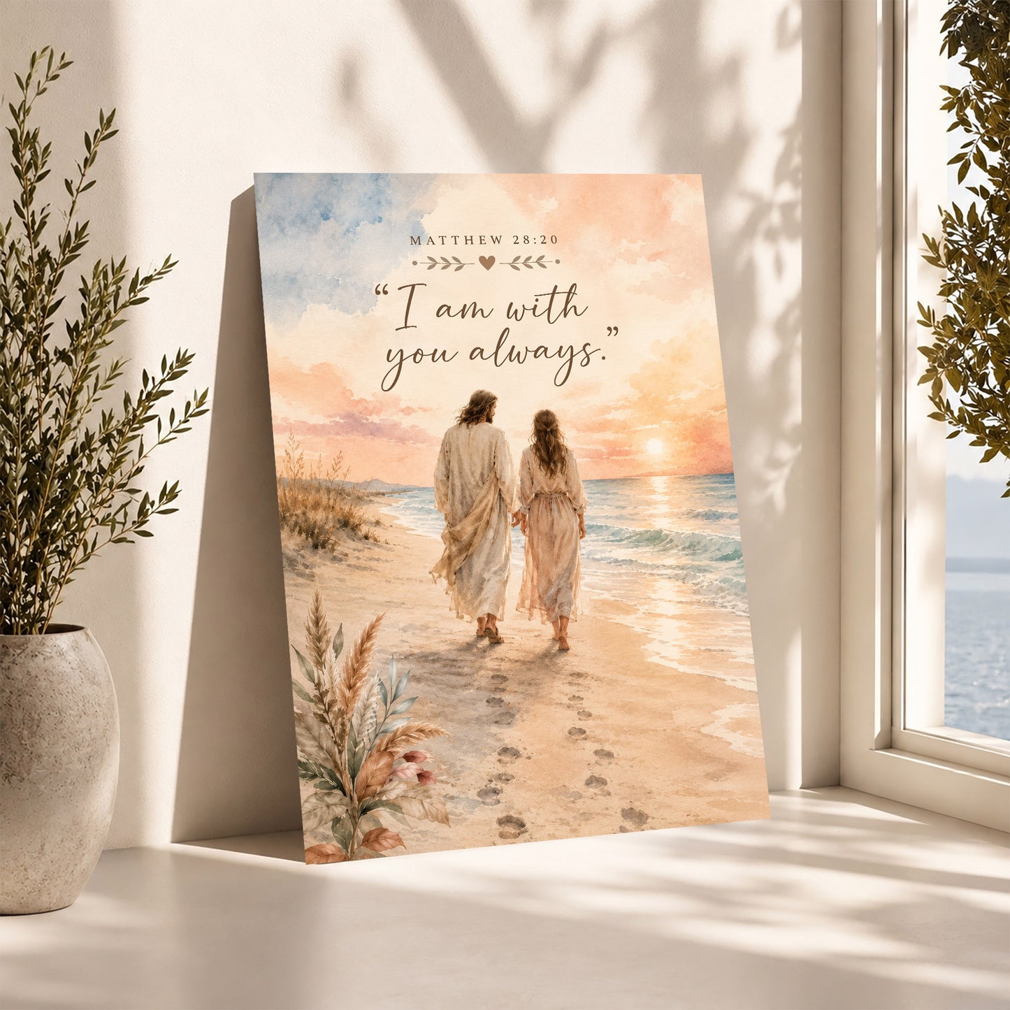 I Am With You Always Matthew 28:20 Christian Wall Art Poster/Canvas