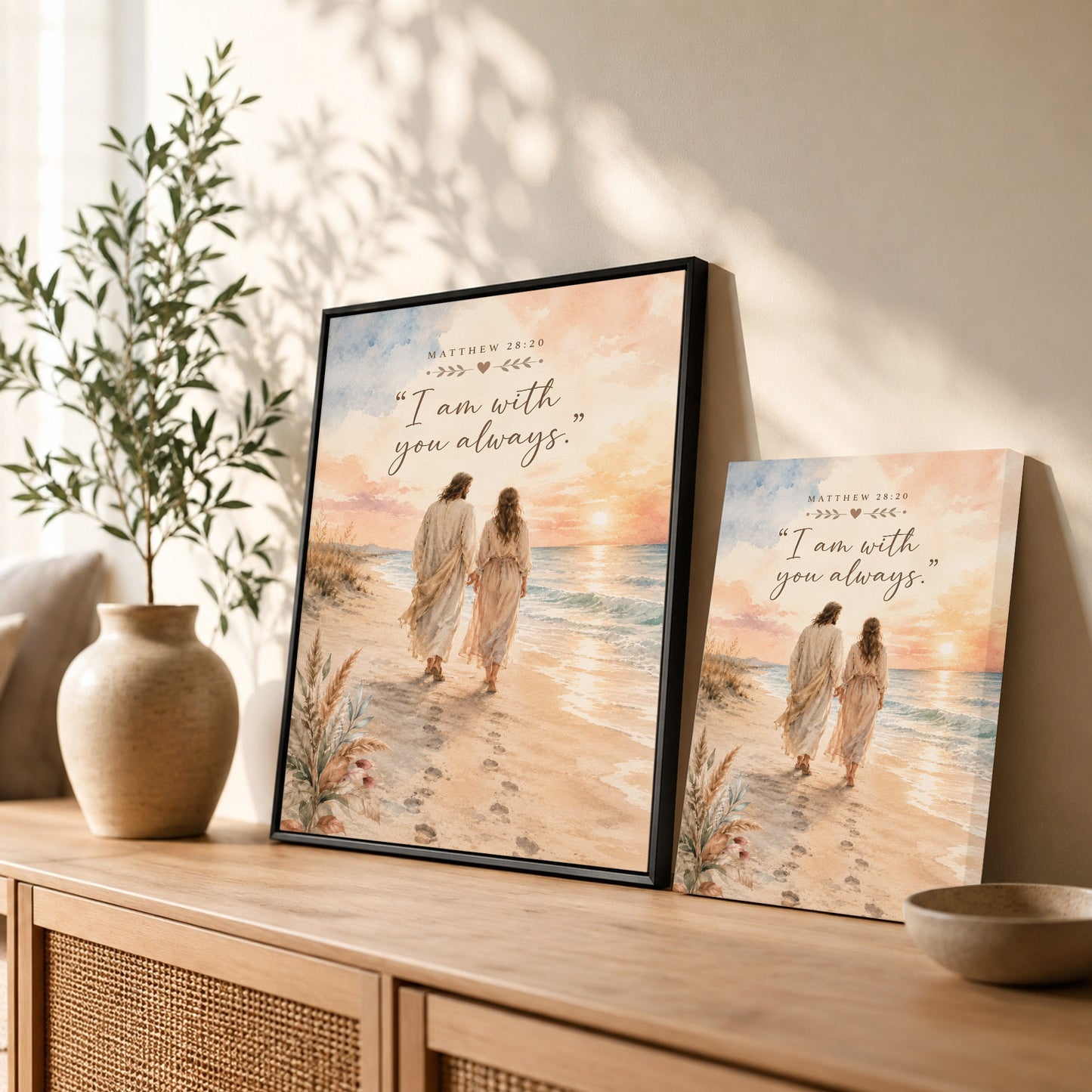 I Am With You Always Matthew 28:20 Christian Wall Art Poster/Canvas
