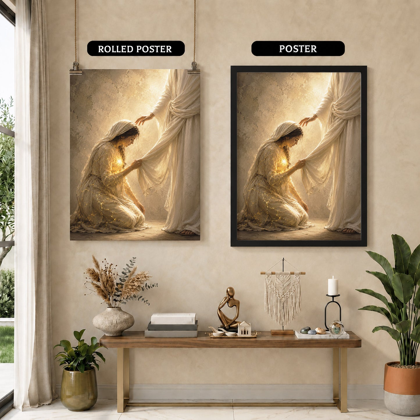 Jesus Healing Touch Christian Wall Art Poster/Canvas