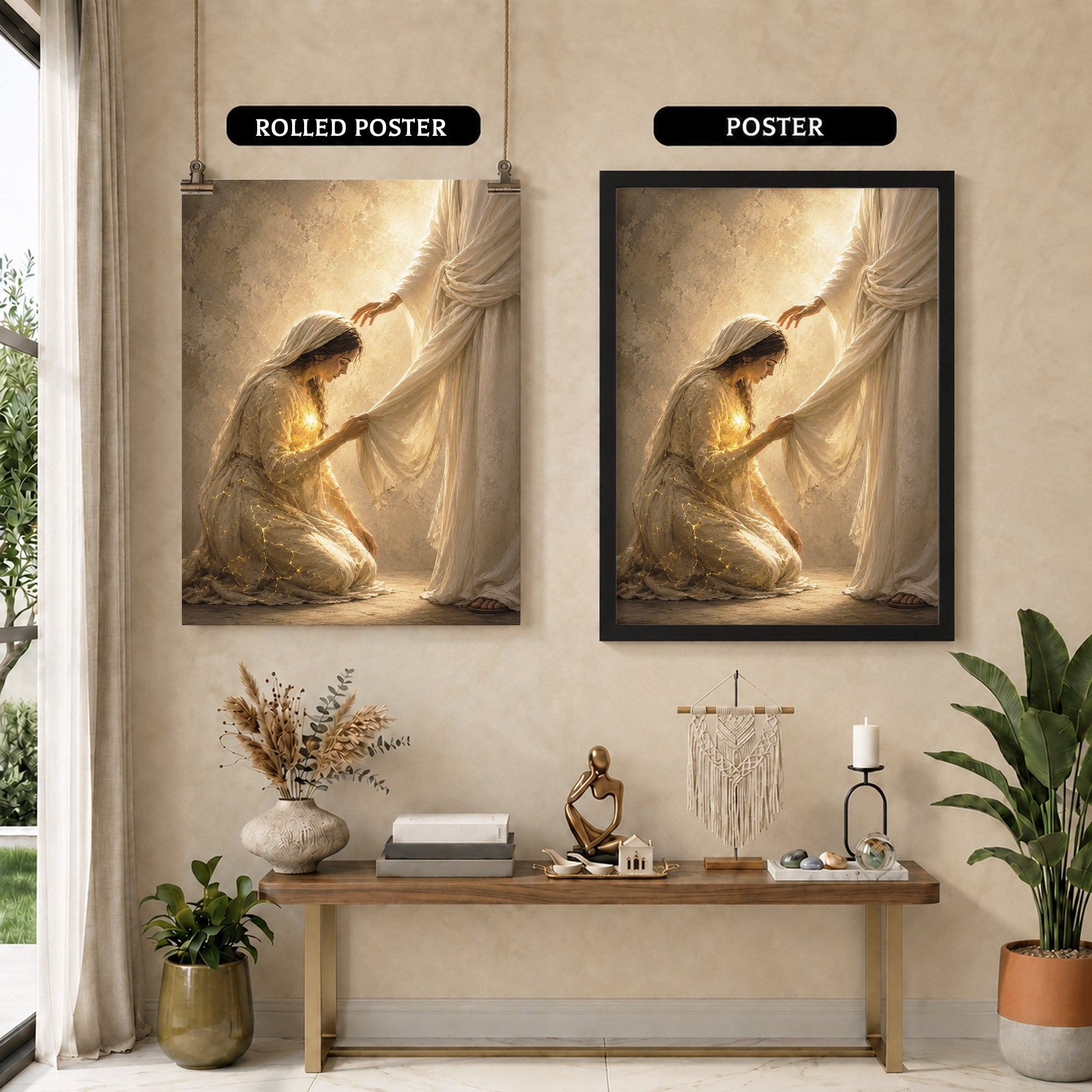 Jesus Healing Touch Christian Wall Art Poster/Canvas