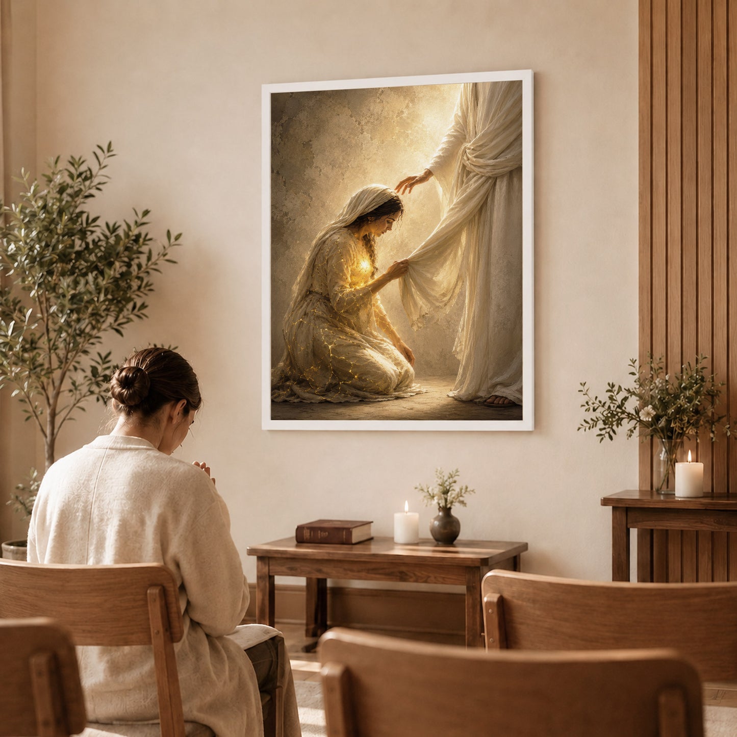 Jesus Healing Touch Christian Wall Art Poster/Canvas