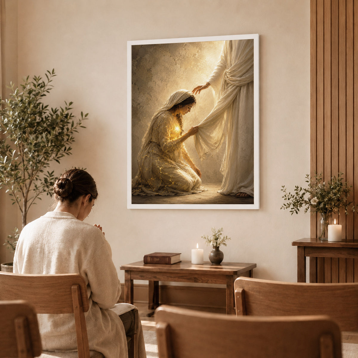 Jesus Healing Touch Christian Wall Art Poster/Canvas