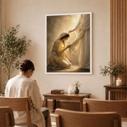 Jesus Healing Touch Christian Wall Art Poster/Canvas