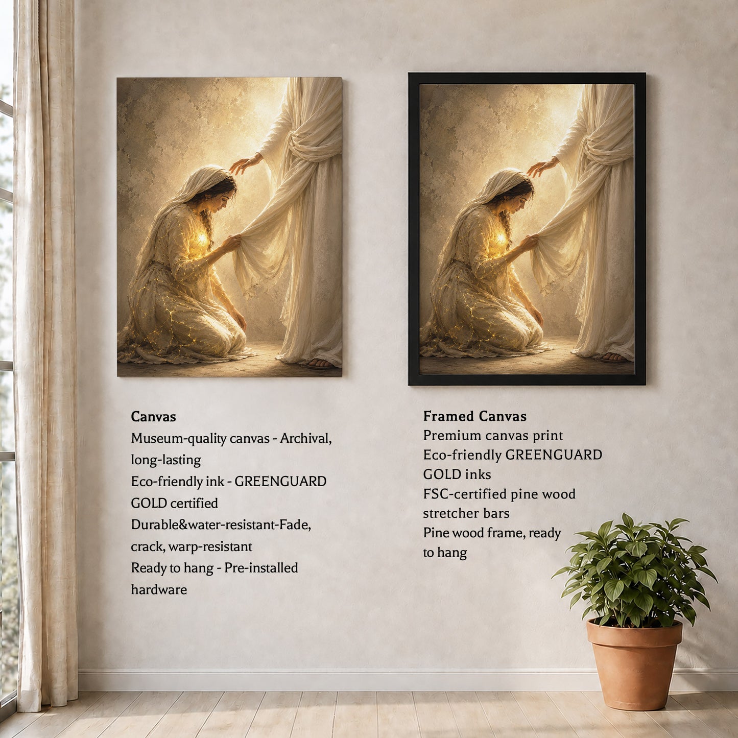 Jesus Healing Touch Christian Wall Art Poster/Canvas