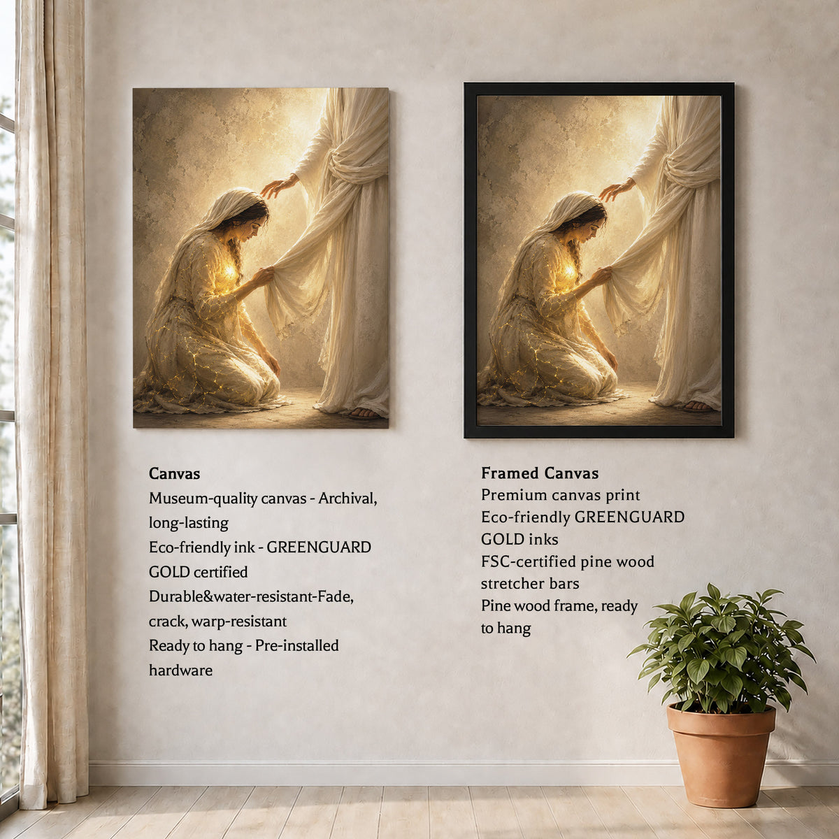 Jesus Healing Touch Christian Wall Art Poster/Canvas