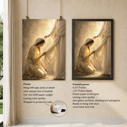 Jesus Healing Touch Christian Wall Art Poster/Canvas