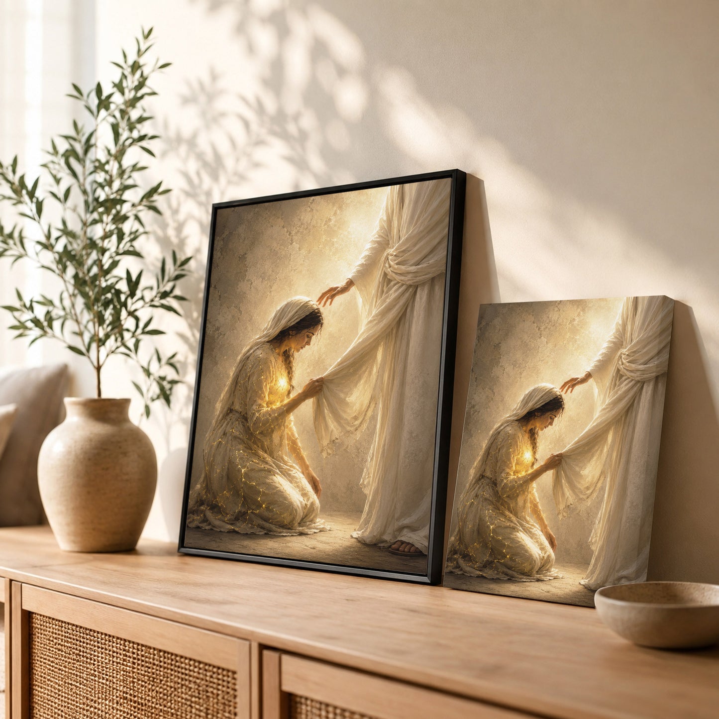 Jesus Healing Touch Christian Wall Art Poster/Canvas