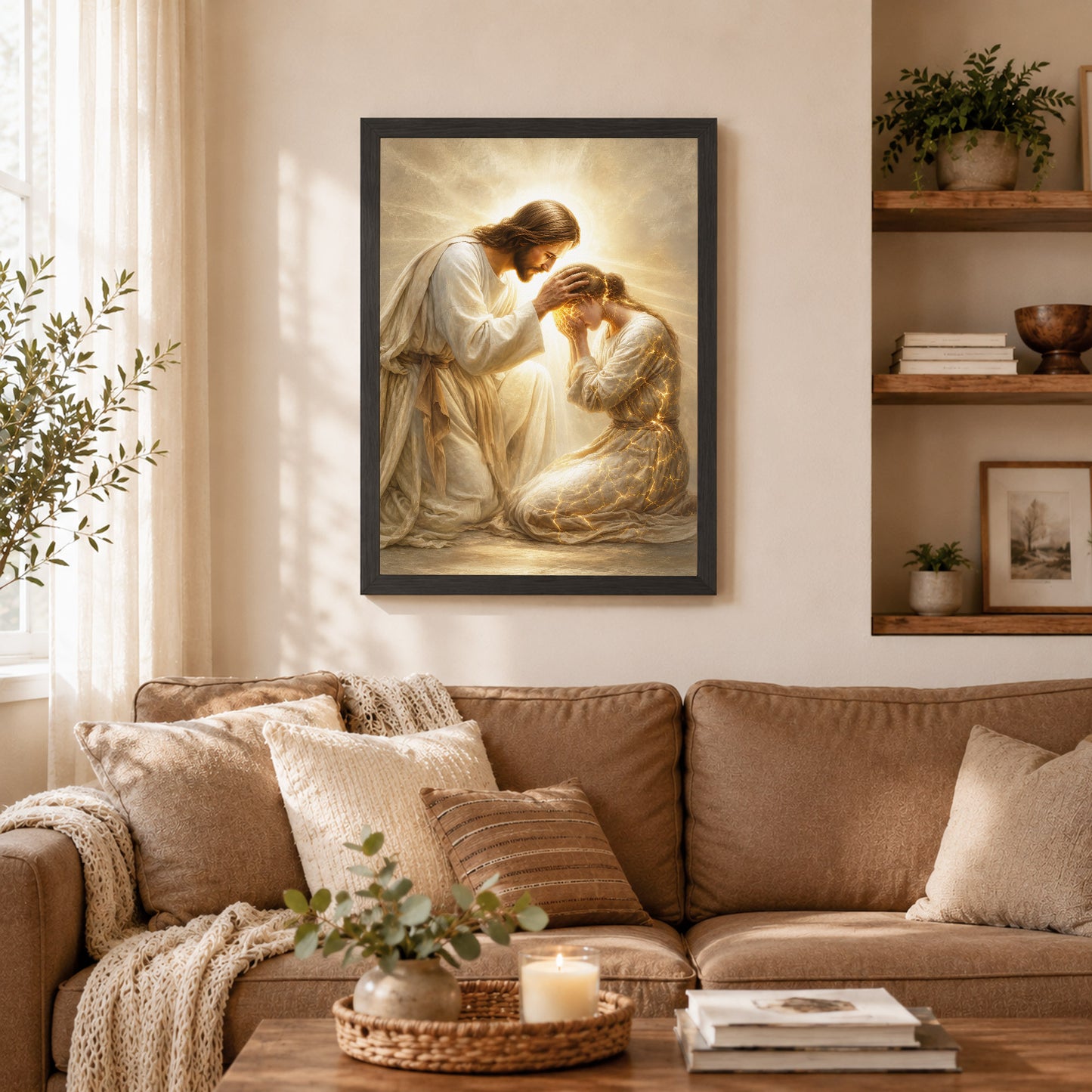 Jesus Christ Healing Grace Christian Wall Art Poster/Canvas