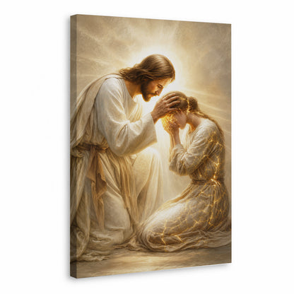 Jesus Christ Healing Grace Christian Wall Art Poster/Canvas