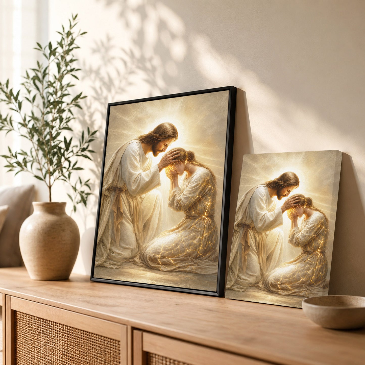 Jesus Christ Healing Grace Christian Wall Art Poster/Canvas