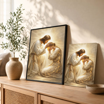 Jesus Christ Healing Grace Christian Wall Art Poster/Canvas
